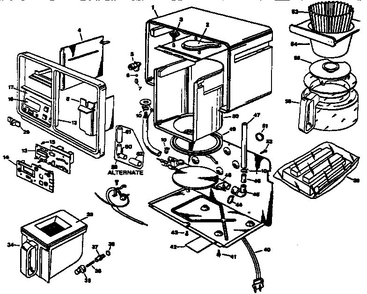 Coffeemaker Diagram and Parts List for SDC3AG-TYPE2  Black and Decker Coffee Maker
